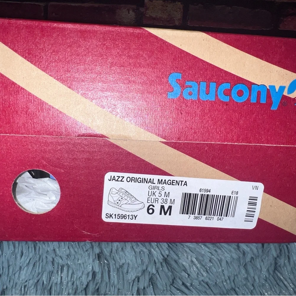 SAUCONY JAZZ ORIGINAL MAGENTA SIZE 6 shoes sneakers girls - Picture 3 of 6